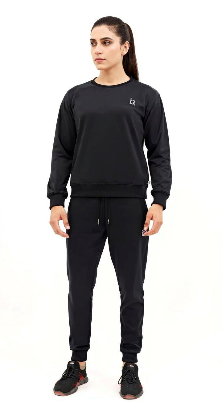 IQ Exclusive Women Winter Track Suit W-Black IQ Sweatshirt Tracksuit
