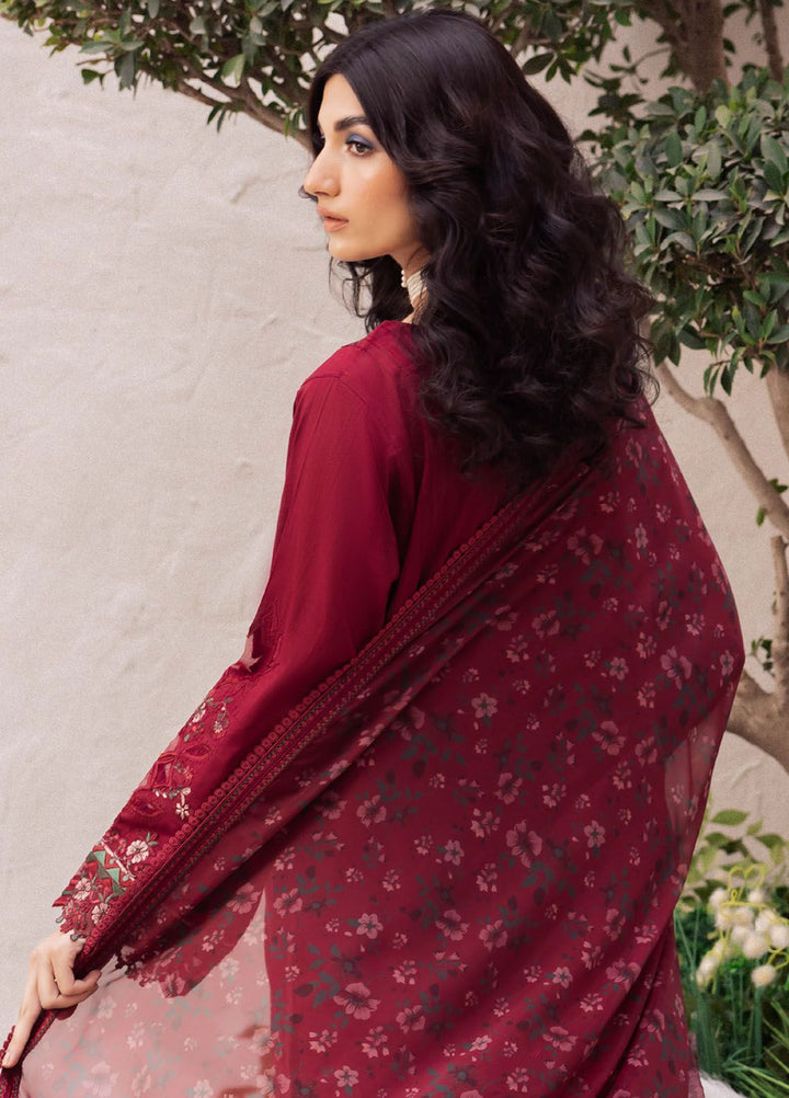 Dahlia by Iznik Embroidered Lawn Suits Unstitched 3 Piece IZ24D DL-01 Gossamer - Summer Collection