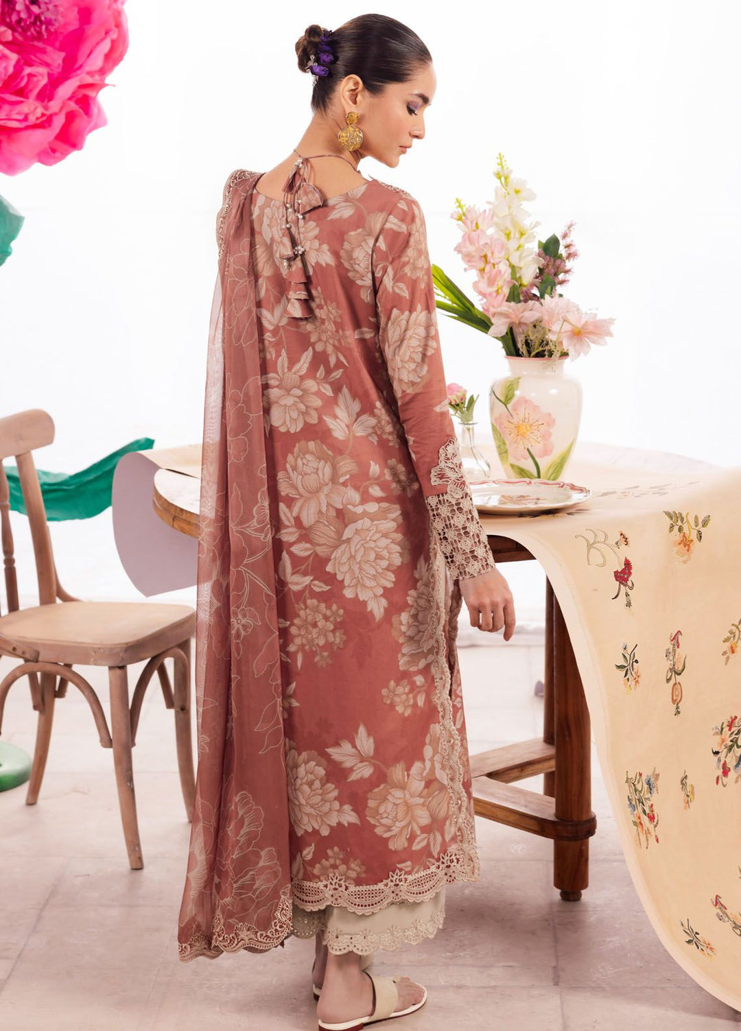 Dahlia by Iznik Embroidered Lawn Suits Unstitched 3 Piece IZ24D DL-12 Saffron - Summer Collection