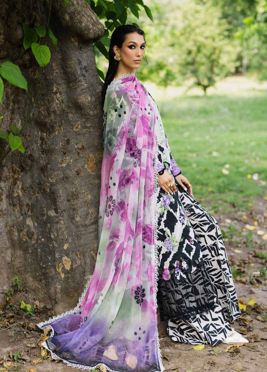 Daily Delights by Nureh Chikankari Lawn Suits Unstitched 3 Piece NU25DC DD-05 - Summer Collection