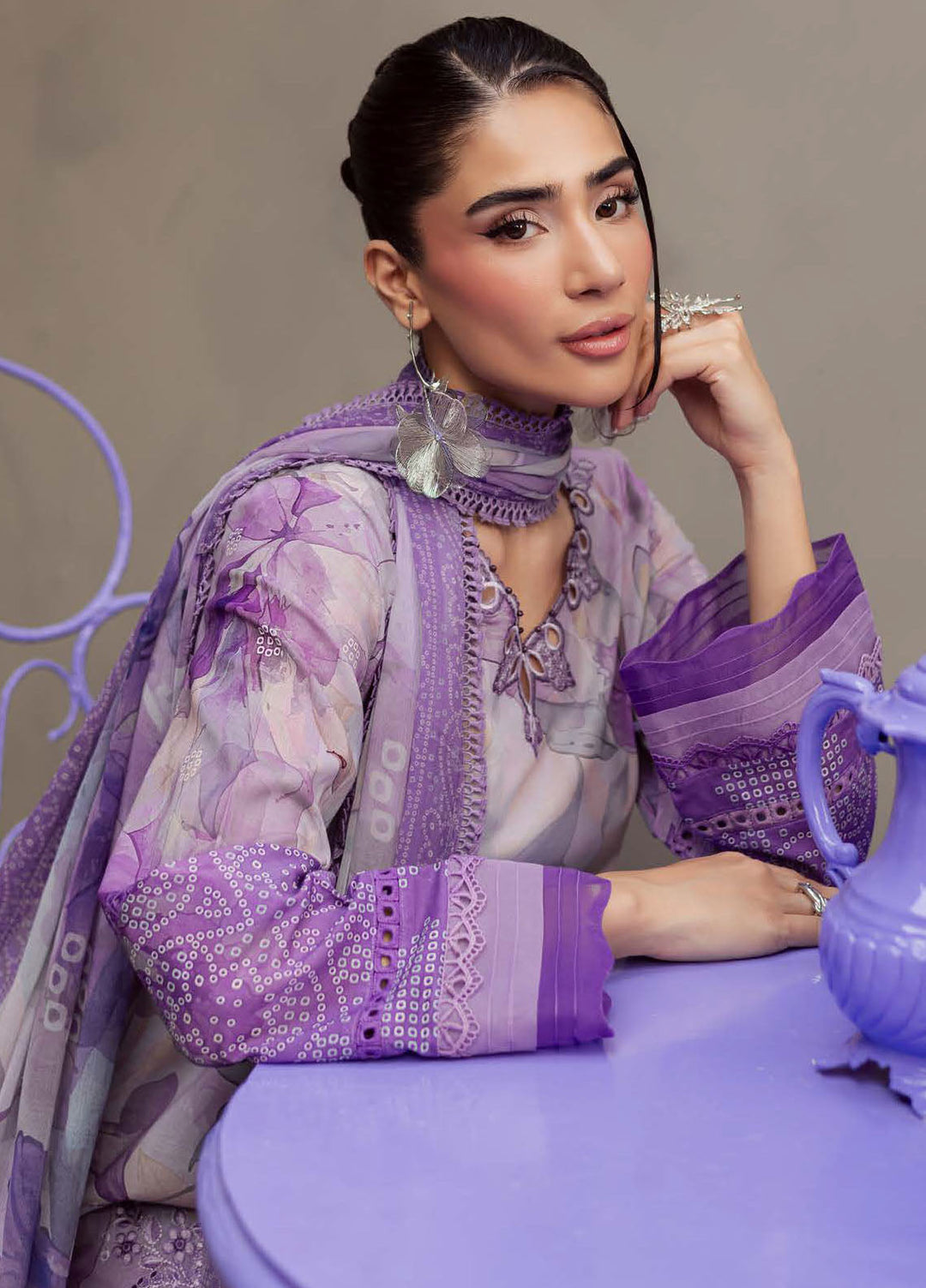 Daily Delights by Nureh Embroidered Lawn Suits Unstitched 3 Piece NU25DS DD-16 - Summer Collection