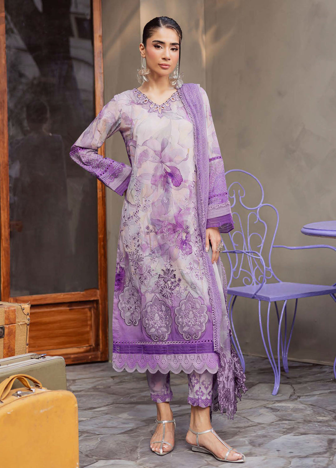 Daily Delights by Nureh Embroidered Lawn Suits Unstitched 3 Piece NU25DS DD-16 - Summer Collection