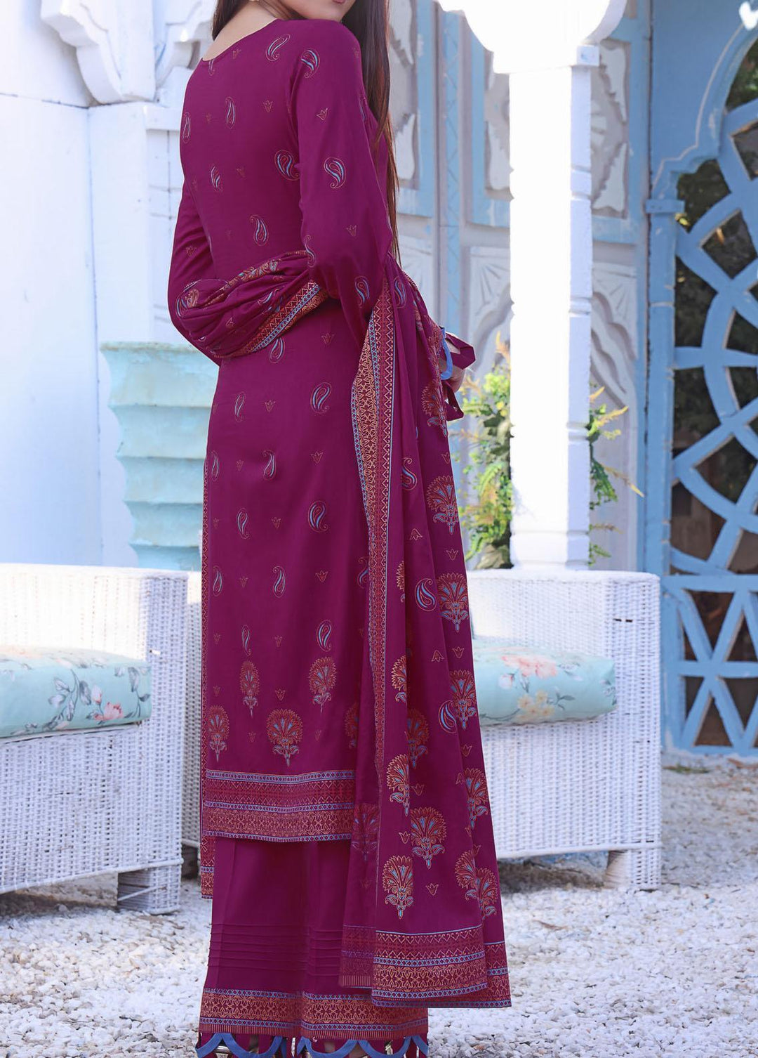 Daman By VS Textiles Printed Lawn Suits Unstitched 3 Piece VS23-D3 807-A - Summer Collection