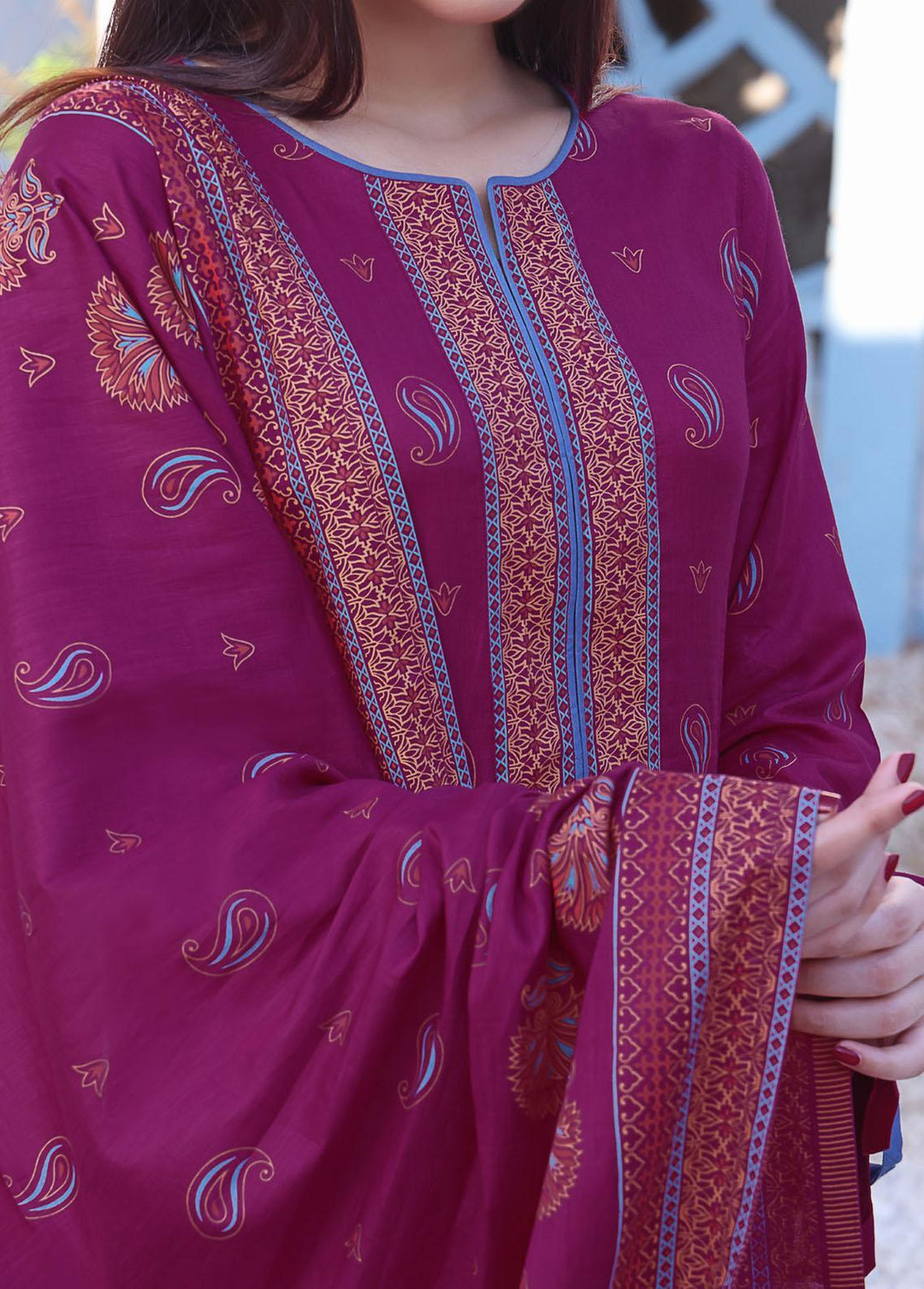 Daman By VS Textiles Printed Lawn Suits Unstitched 3 Piece VS23-D3 807-A - Summer Collection