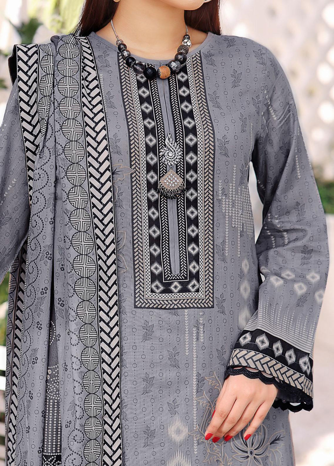 Daman By VS Textiles Printed Lawn Suits Unstitched 3 Piece VS23-D3 809-B - Summer Collection