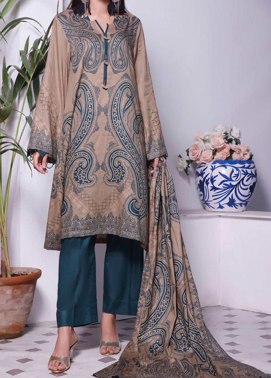 Daman By VS Textiles Printed Lawn Suits Unstitched 3 Piece VS22-D2 1510-A - Summer Collection