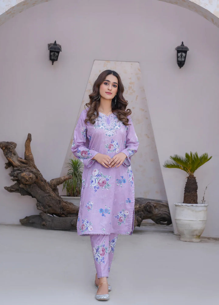 Damask Clothing Pret Embroidered Lawn 2 Piece Suit Daffodil