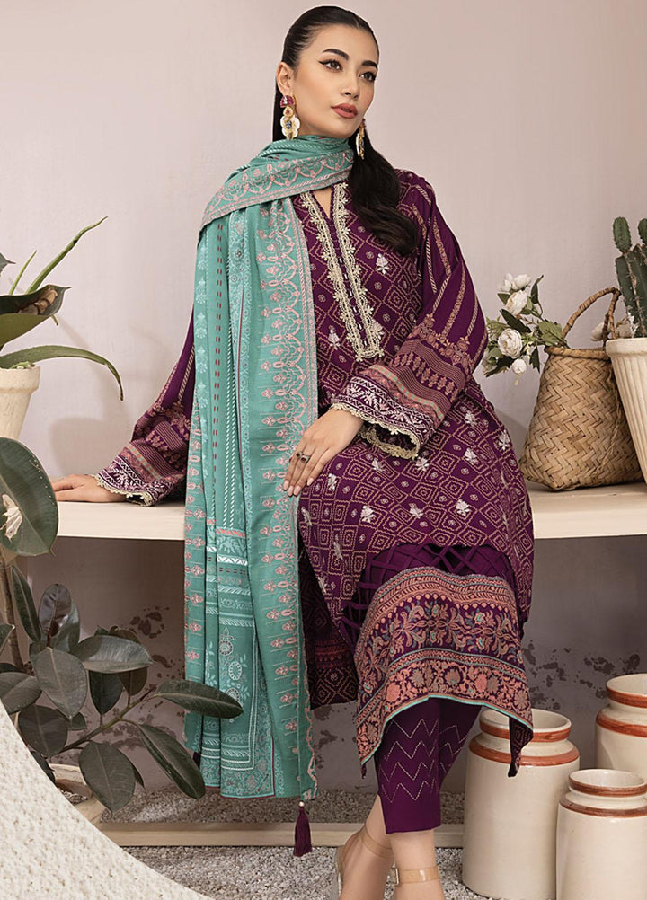 Dareechay By Lakhany Embroidered Pashmina Suits Unstitched 3 Piece LSM23DE LG-RM-0004 - Winter Collection