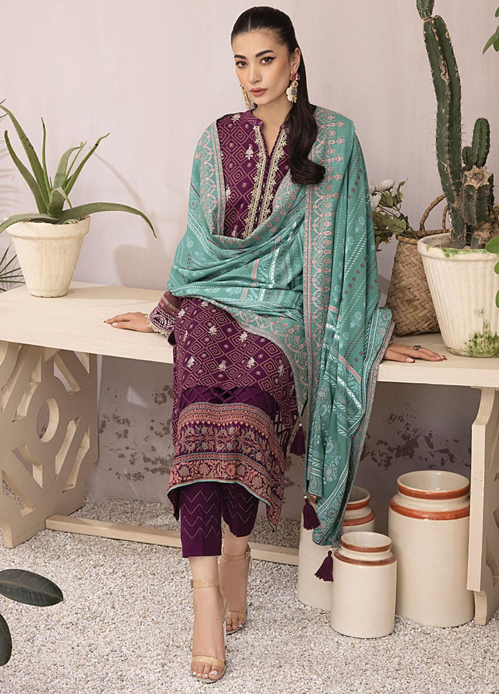 Dareechay By Lakhany Embroidered Pashmina Suits Unstitched 3 Piece LSM23DE LG-RM-0004 - Winter Collection