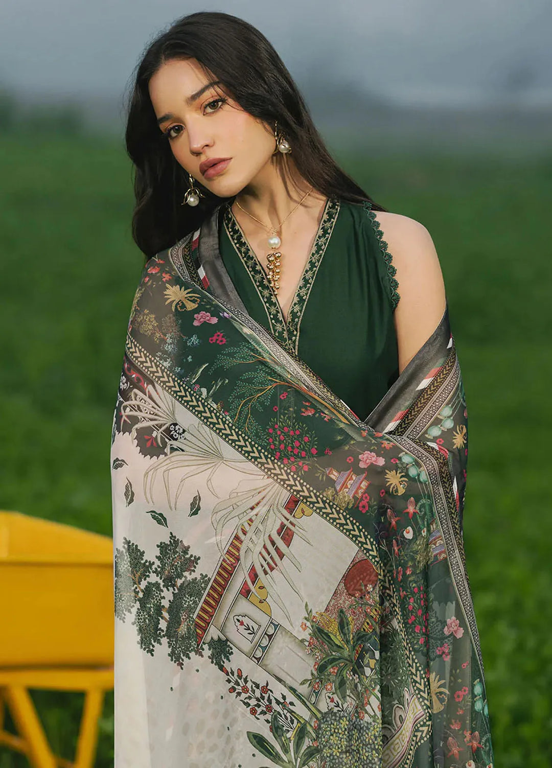Dareen by Izel Embroidered Lawn Suits Unstitched 3 Piece IZL25DL Laalain - Summer Collection