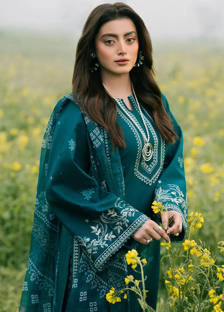Dareen by Izel Embroidered Lawn Suits Unstitched 3 Piece IZL25DL Nazneen - Summer Collection