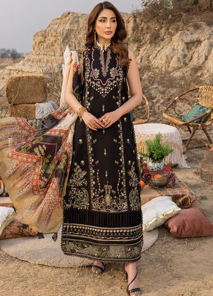 Dareen By Izel Embroidered Lawn Suits Unstitched 3 Piece IZL23D Aashna - Luxury Collection