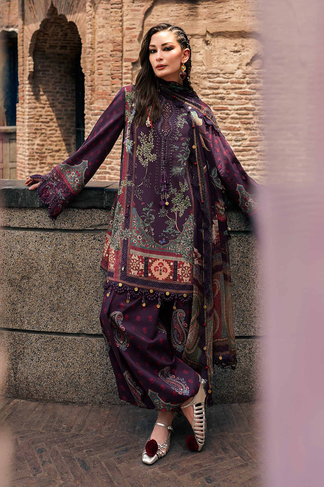 M Prints by Maria B Unstitched Printed Cambric 3 Piece Suit MB26UPC 2B - Casual Collection