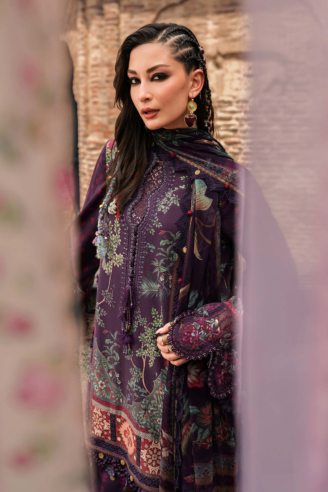 M Prints by Maria B Unstitched Printed Cambric 3 Piece Suit MB26UPC 2B - Casual Collection