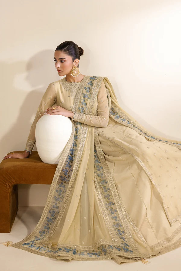 Meraki by Zarif Unstitched Embroidered Chiffon 3 Piece Suit ZR26UCM DARYA 09 - Festive Collection
