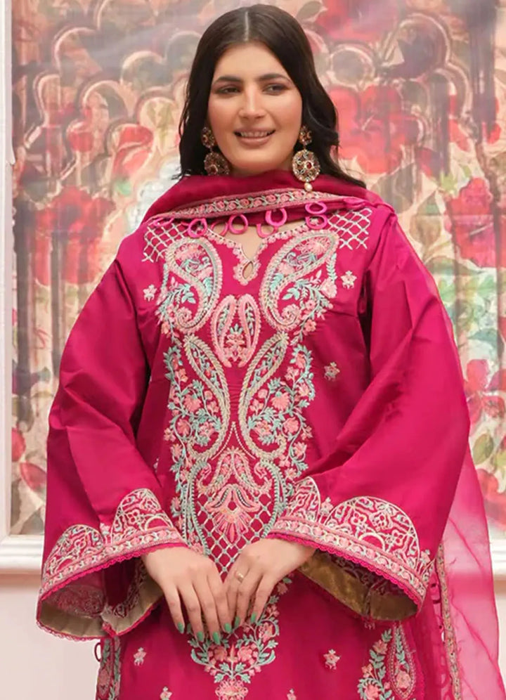 Dastaan by Annara Begum Embroidered Cotton Lawn Suit Unstitched 3 Piece AB24D Leila - Summer Collection