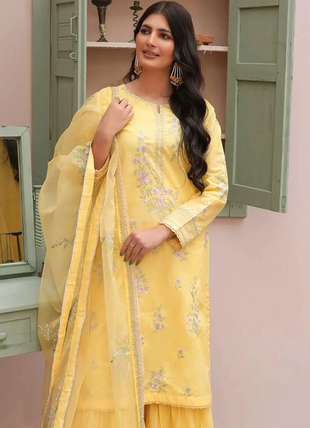 Dastaan by Annara Begum Embroidered Cotton Lawn Suit Unstitched 3 Piece AB24D Sheharbano - Summer Collection