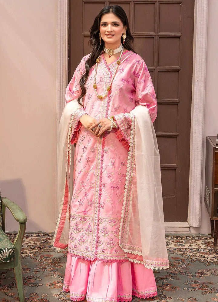 Dastaan by Annara Begum Embroidered Cotton Lawn Suit Unstitched 3 Piece AB24D Zulekha - Summer Collection