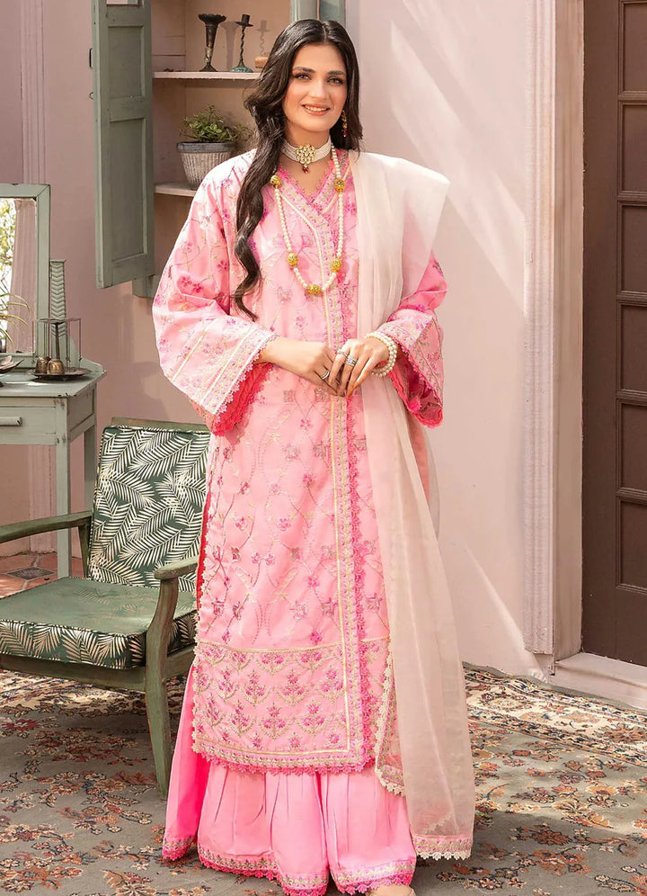 Dastaan by Annara Begum Embroidered Cotton Lawn Suit Unstitched 3 Piece AB24D Zulekha - Summer Collection
