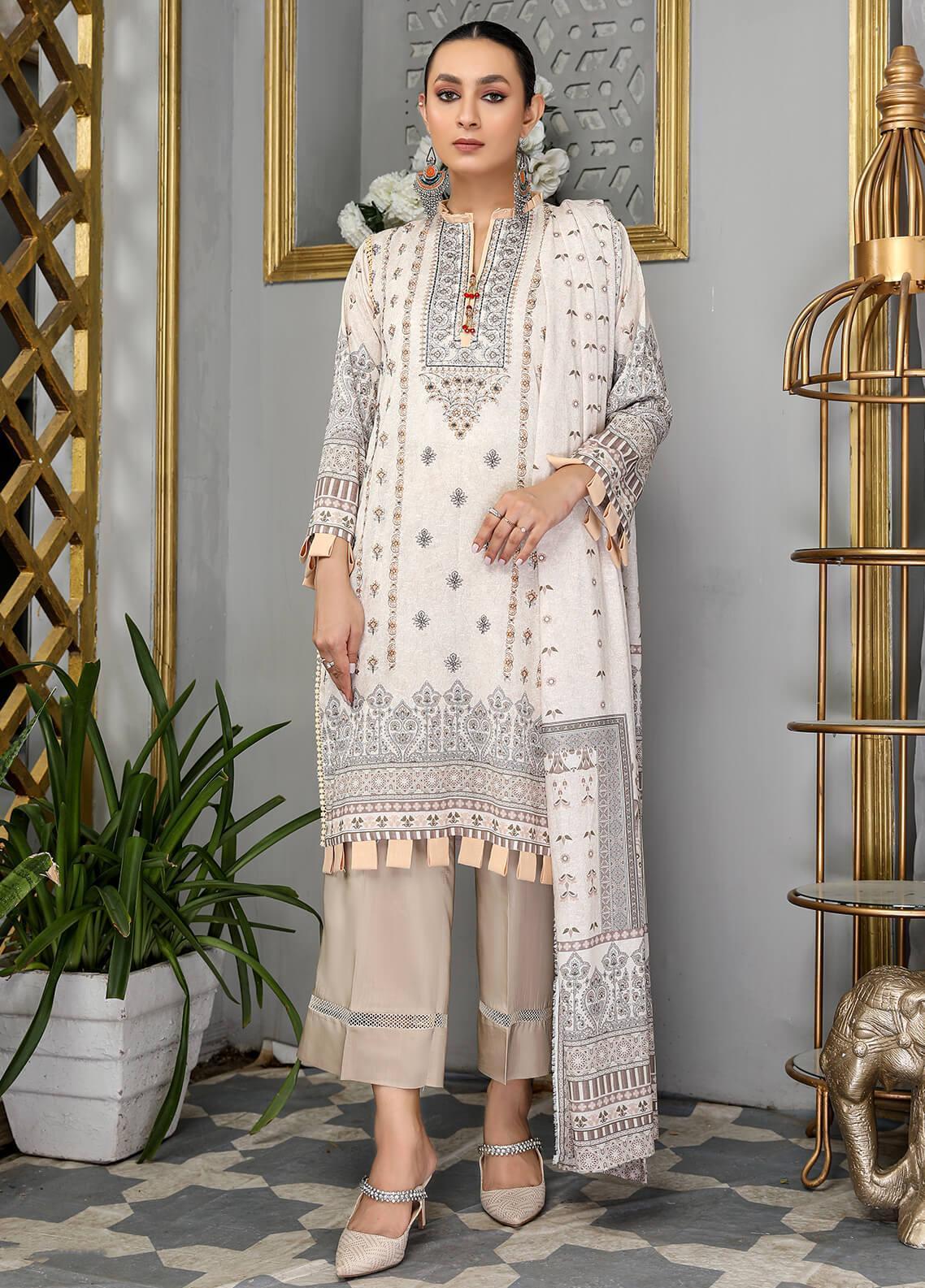 Humdum Winter Dastaan By Humdum Embroidered Viscose Suits Unstitched 3 Piece HD22D 10 ...