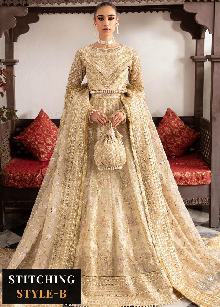 Dastaan By Imrozia Premium Embroidered Net Suits Unstitched 3 Piece IMP23DS IB-37 Anah - Bridal Collection