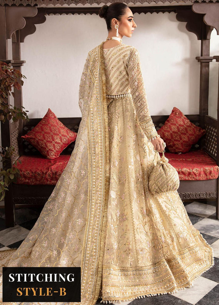 Dastaan By Imrozia Premium Embroidered Net Suits Unstitched 3 Piece IMP23DS IB-37 Anah - Bridal Collection