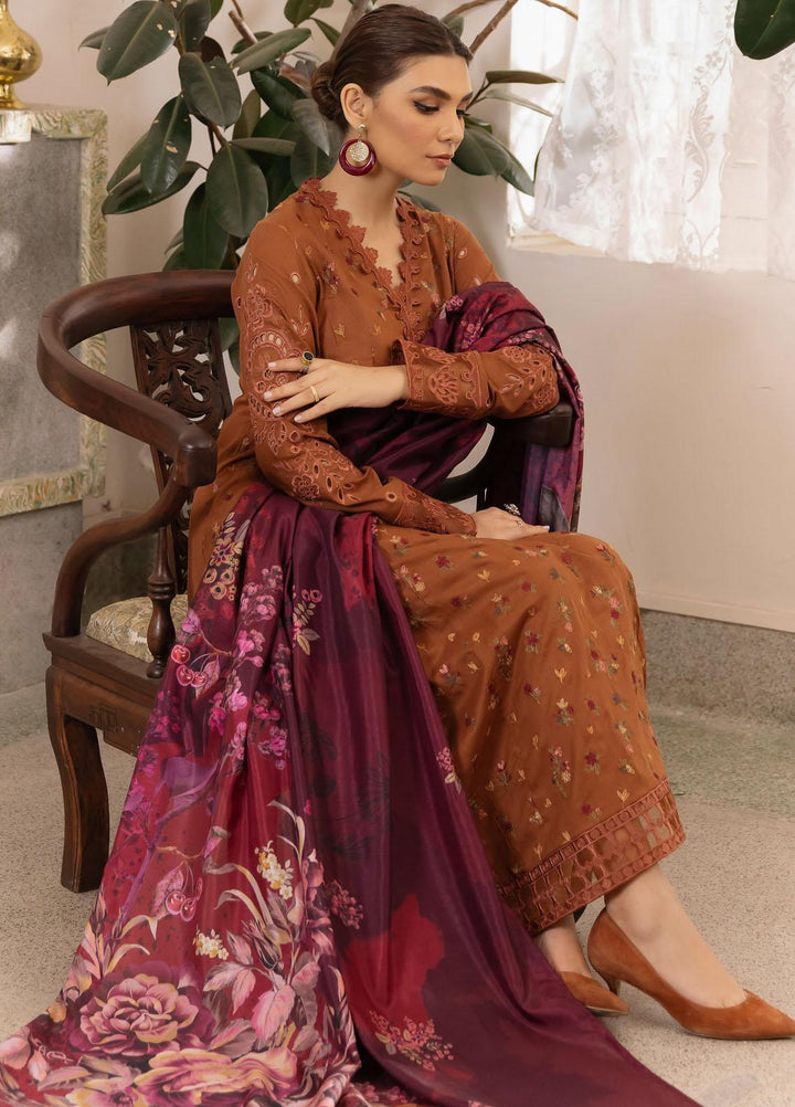 Dastaan By Iznik Embroidered Lawn Suits Unstitched 3 Piece IZ23D IDL-08 Tiraq - Summer Collection