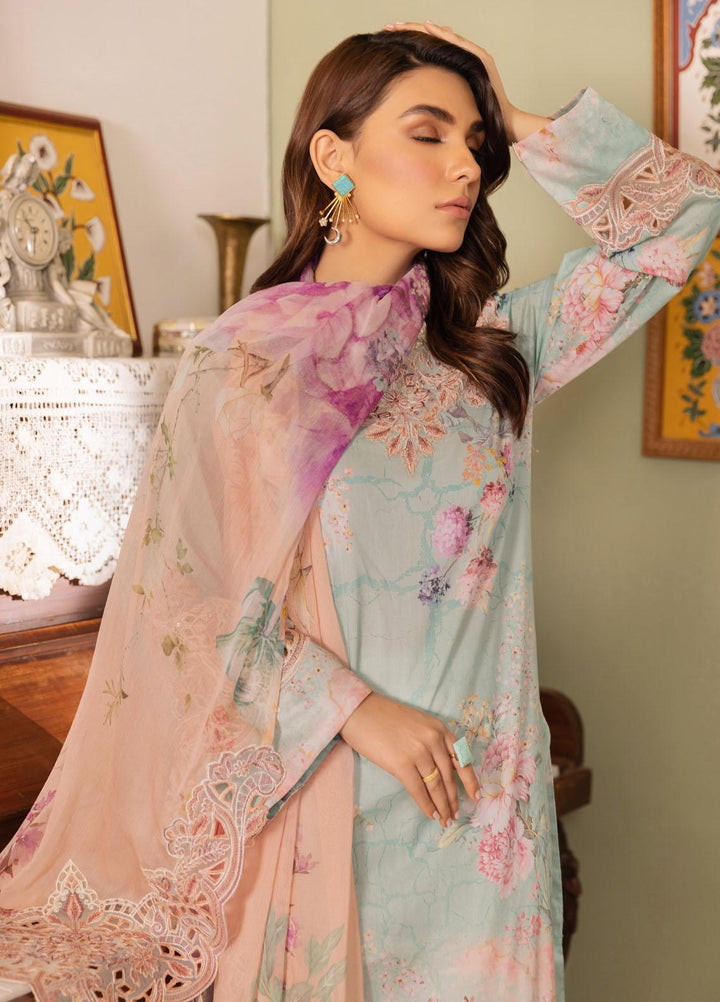 Dastaan By Iznik Embroidered Lawn Suits Unstitched 3 Piece IZ23D IDL-10 Manha - Summer Collection