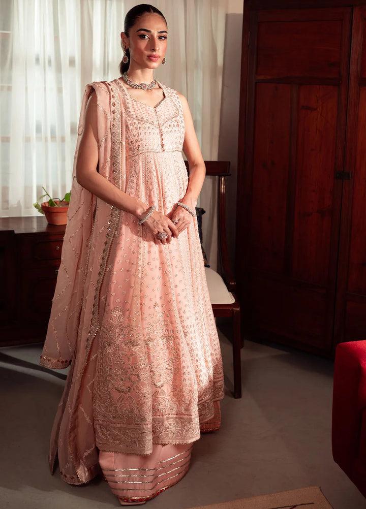 Dastaan By Neeshay Embroidered Chiffon Suit Unstitched 3 Piece NSH24DL Mehrbano - Formal Collection