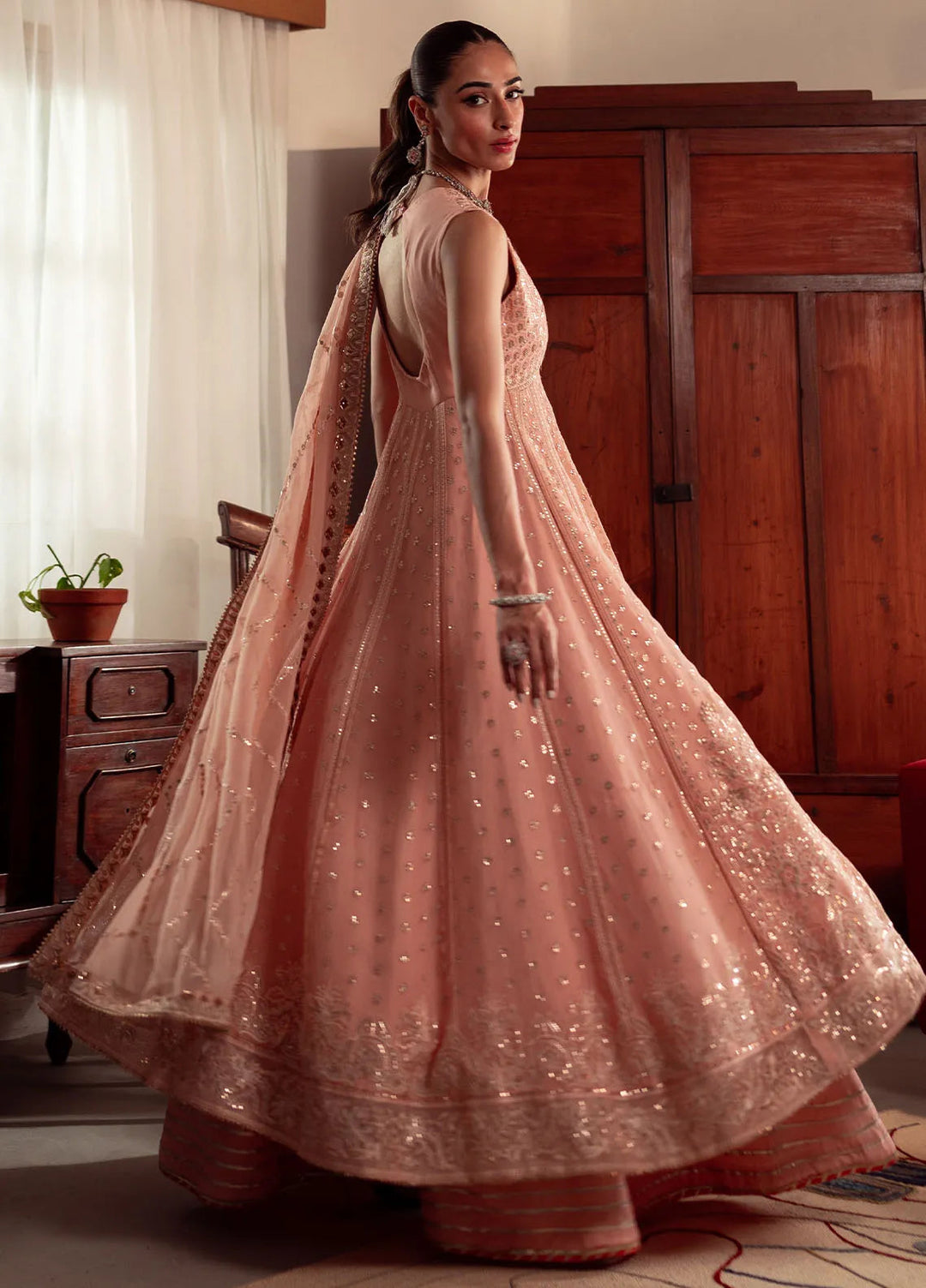 Dastaan By Neeshay Embroidered Chiffon Suit Unstitched 3 Piece NSH24DL Mehrbano - Formal Collection