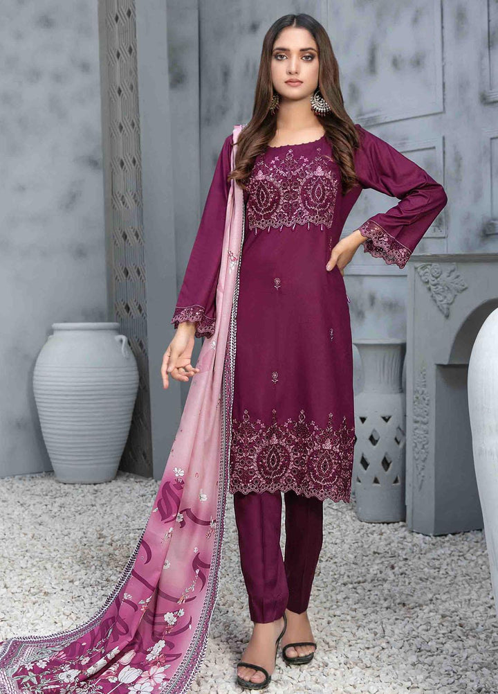 Dastaan By Tawakkal Fabrics Embroidered  Suits Unstitched 3 Piece TWF23DN D-9854 - Formal Collection