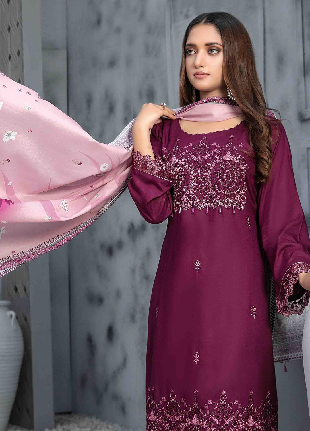 Dastaan By Tawakkal Fabrics Embroidered  Suits Unstitched 3 Piece TWF23DN D-9854 - Formal Collection