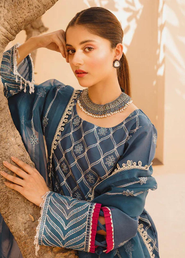 Dastak By Parishay Embroidered Lawn Suits Unstitched 3 Piece PR23D D-03 - Summer Collection