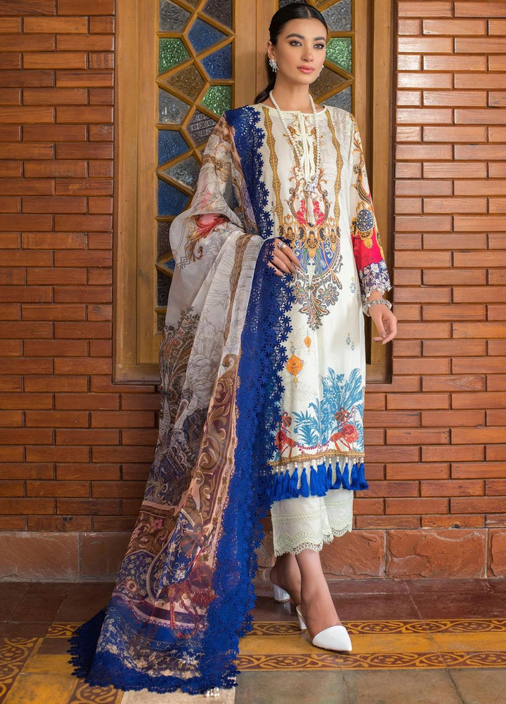 Dastak by Afsaneh Embroidered Organza Suits Unstitched 3 Piece AFH21D Afroze A - Summer Collection