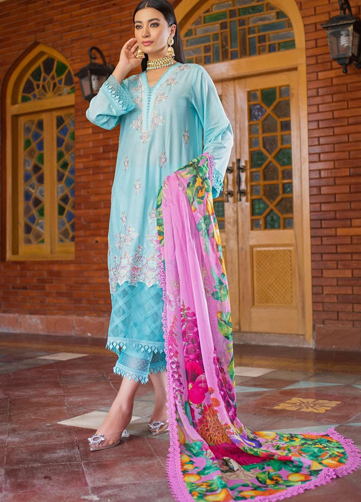 Dastak by Afsaneh Embroidered Silk Suits Unstitched 3 Piece AFH21D Rania A - Summer Collection