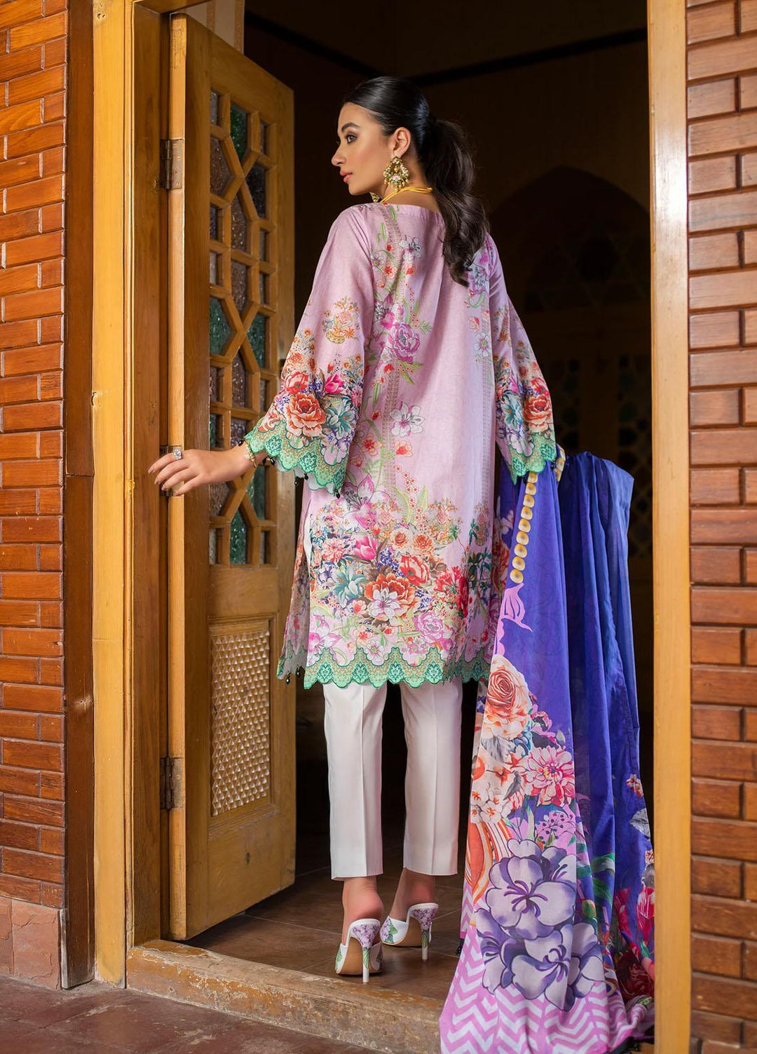 Dastak by Afsaneh Embroidered Lawn Suits Unstitched 2 Piece AFH21D Sanam A - Summer Collection