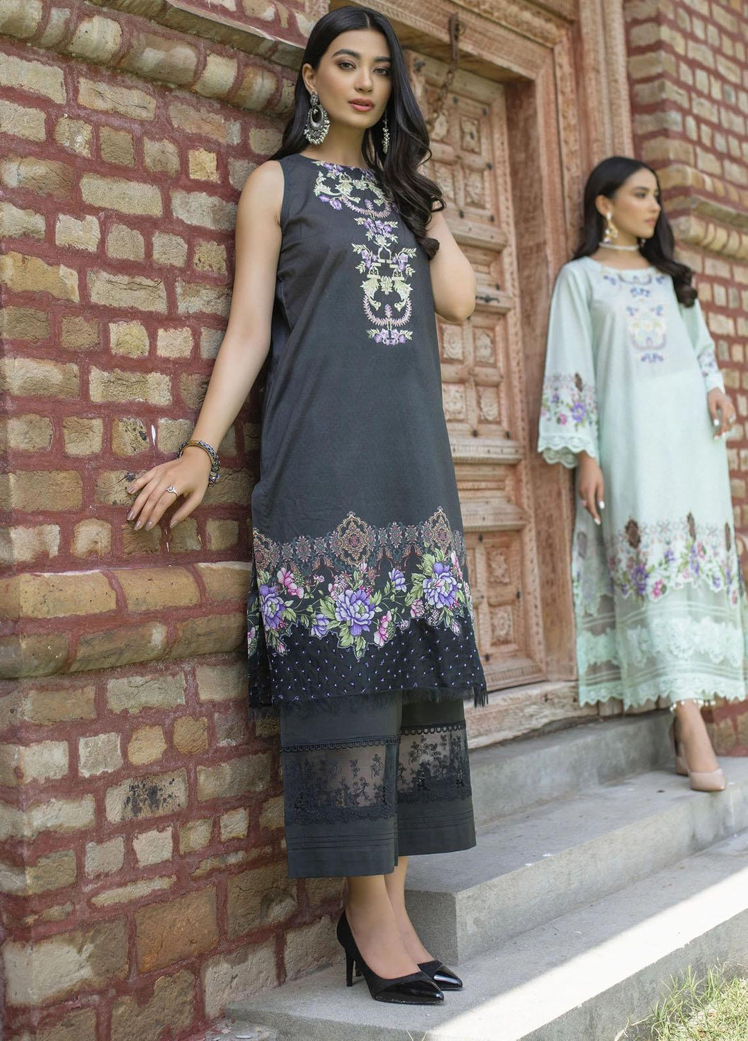 Dastak by Afsaneh Embroidered Lawn Suits Unstitched 2 Piece AFH21D Vasl A - Summer Collection