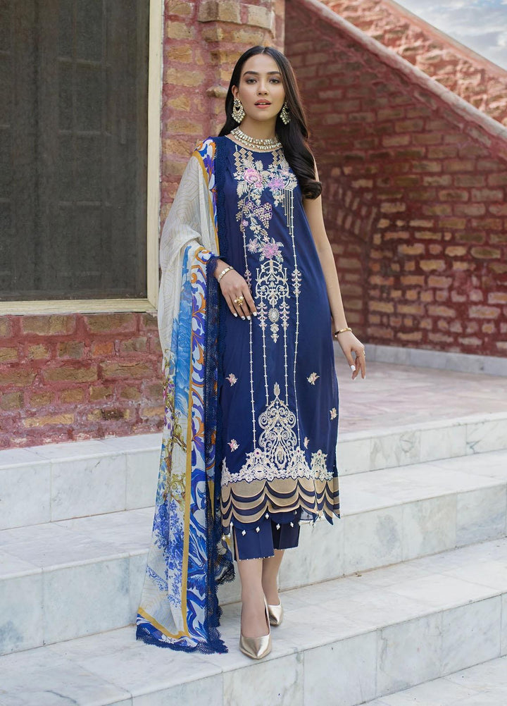Dastak by Afsaneh Embroidered Silk Suits Unstitched 3 Piece AFH21D Zebaish A - Summer Collection