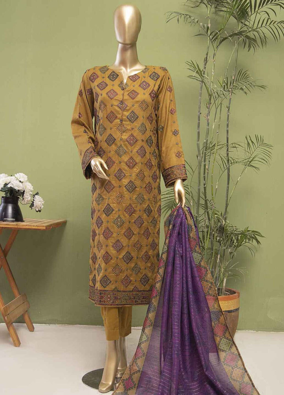 Dastan by HZ Textiles Embroidered Lawn Suits Unstitched 3 Piece HZ25DS DSE-04 VOL-03 - Summer Collection