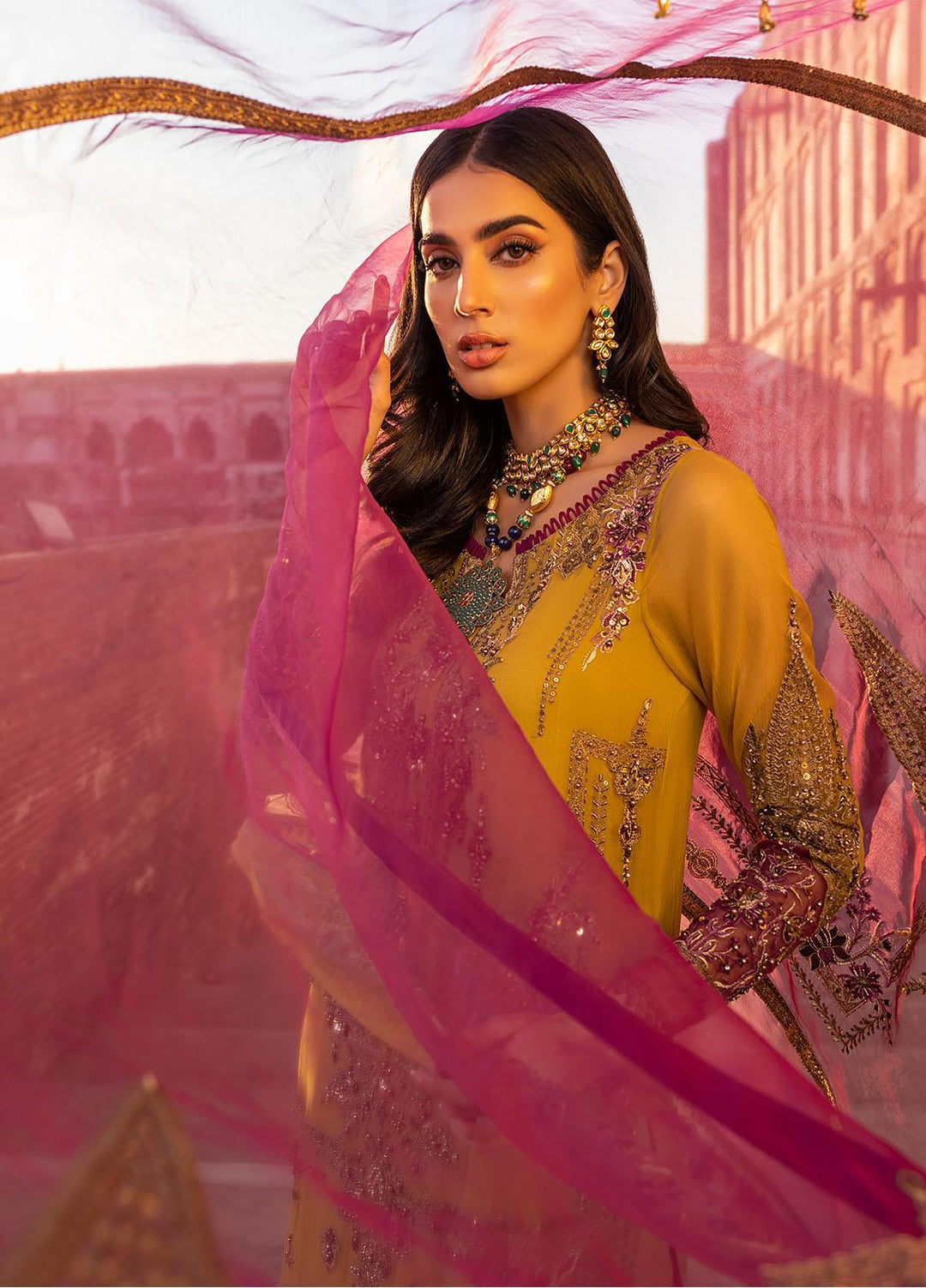 Dastan-e-Jashan By Charizma Embroidered Chiffon Suits Unstitched 4 Piece CRZ23DJ DJW.23.03 - Luxury Collection