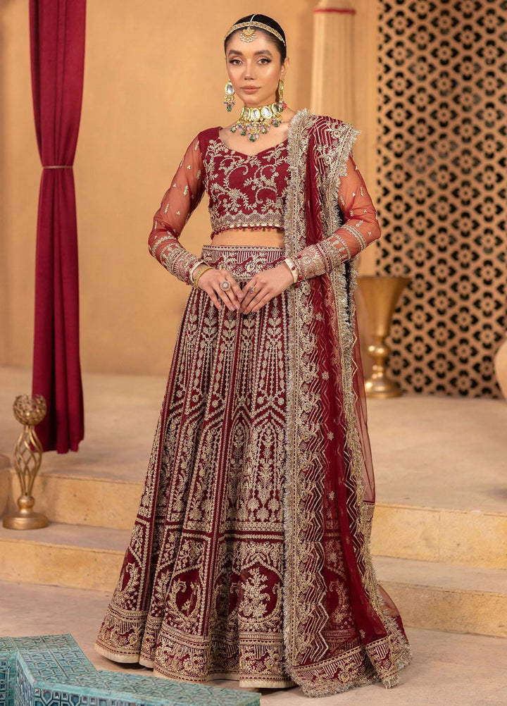 Dastgah By Neeshay Embroidered Net Suits Unstitched 3 Piece NSH24DG Gulnaar - Festive Collection