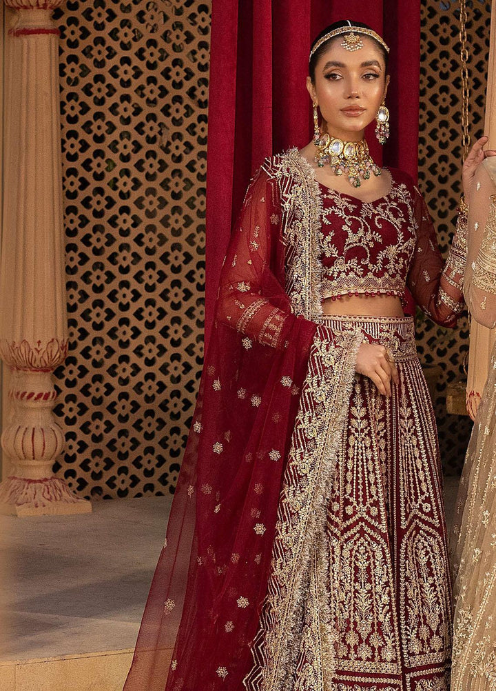 Dastgah By Neeshay Embroidered Net Suits Unstitched 3 Piece NSH24DG Gulnaar - Festive Collection