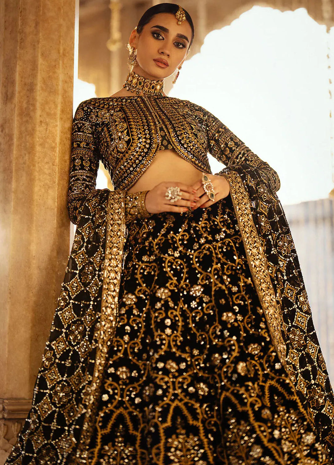 Dastoor by Aik Atelier Embroidered Velvet Suit Unstitched 3 Piece AIK24DV D-01 - Formals Collection