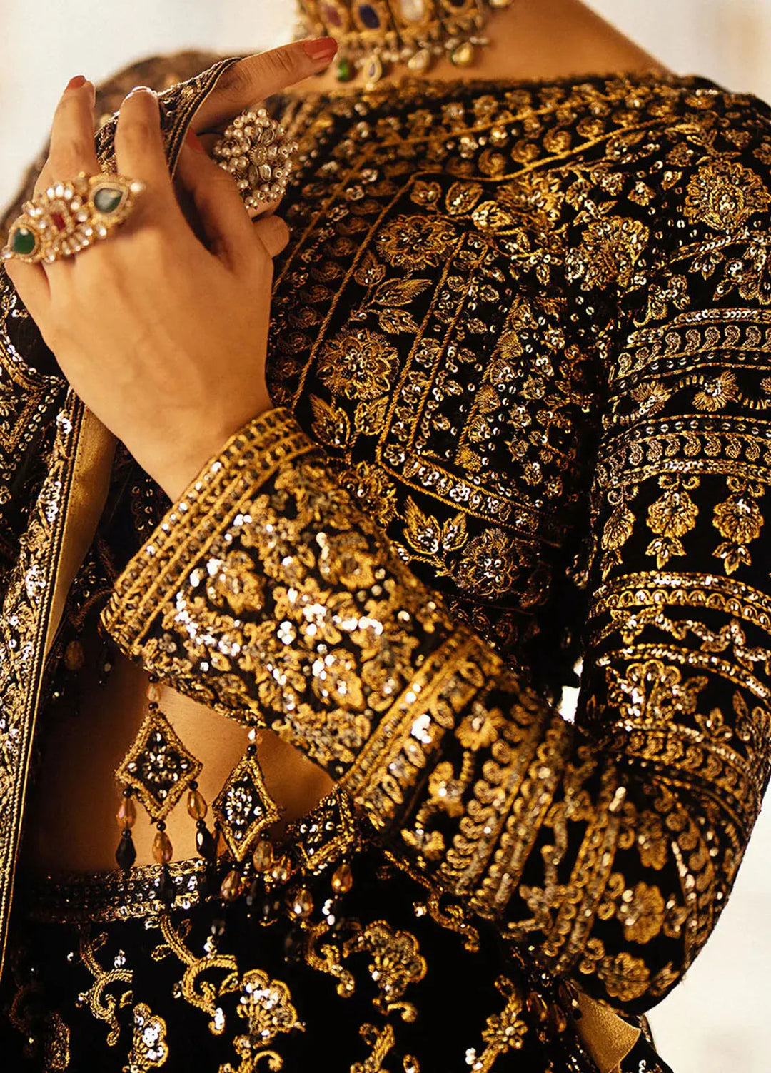 Dastoor by Aik Atelier Embroidered Velvet Suit Unstitched 3 Piece AIK24DV D-01 - Formals Collection