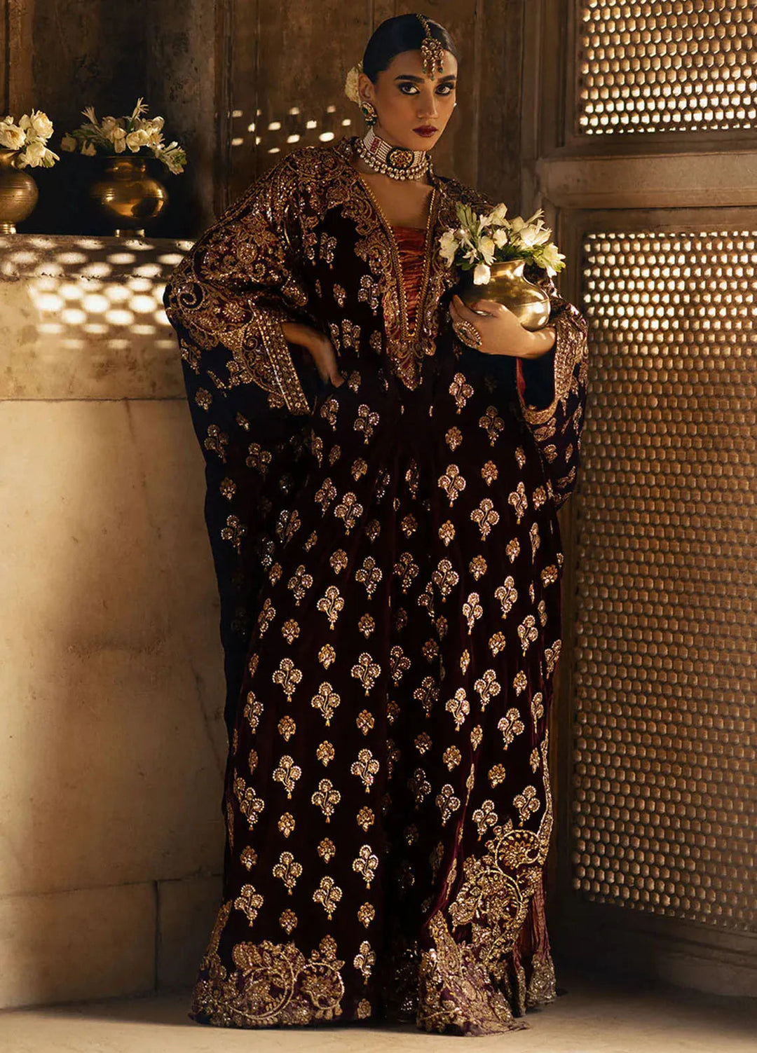 Dastoor by Aik Atelier Embroidered Velvet Suit Unstitched 2 Piece AIK24DV D-03 - Formals Collection
