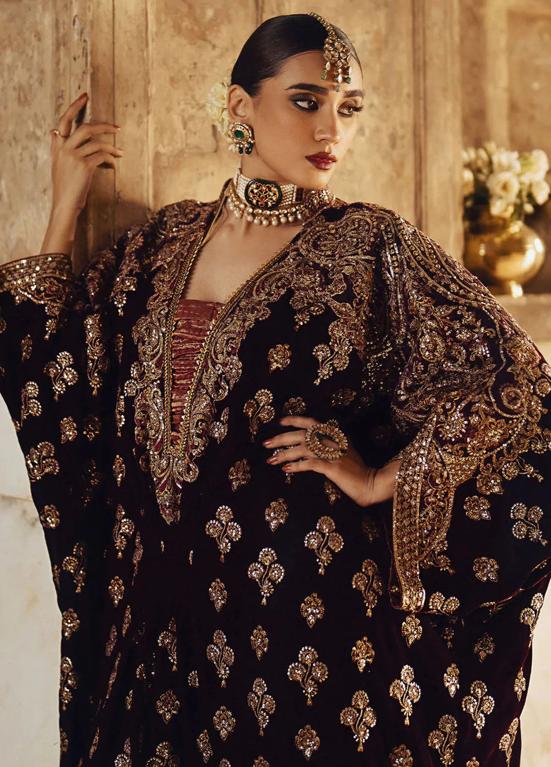 Dastoor by Aik Atelier Embroidered Velvet Suit Unstitched 2 Piece AIK24DV D-03 - Formals Collection