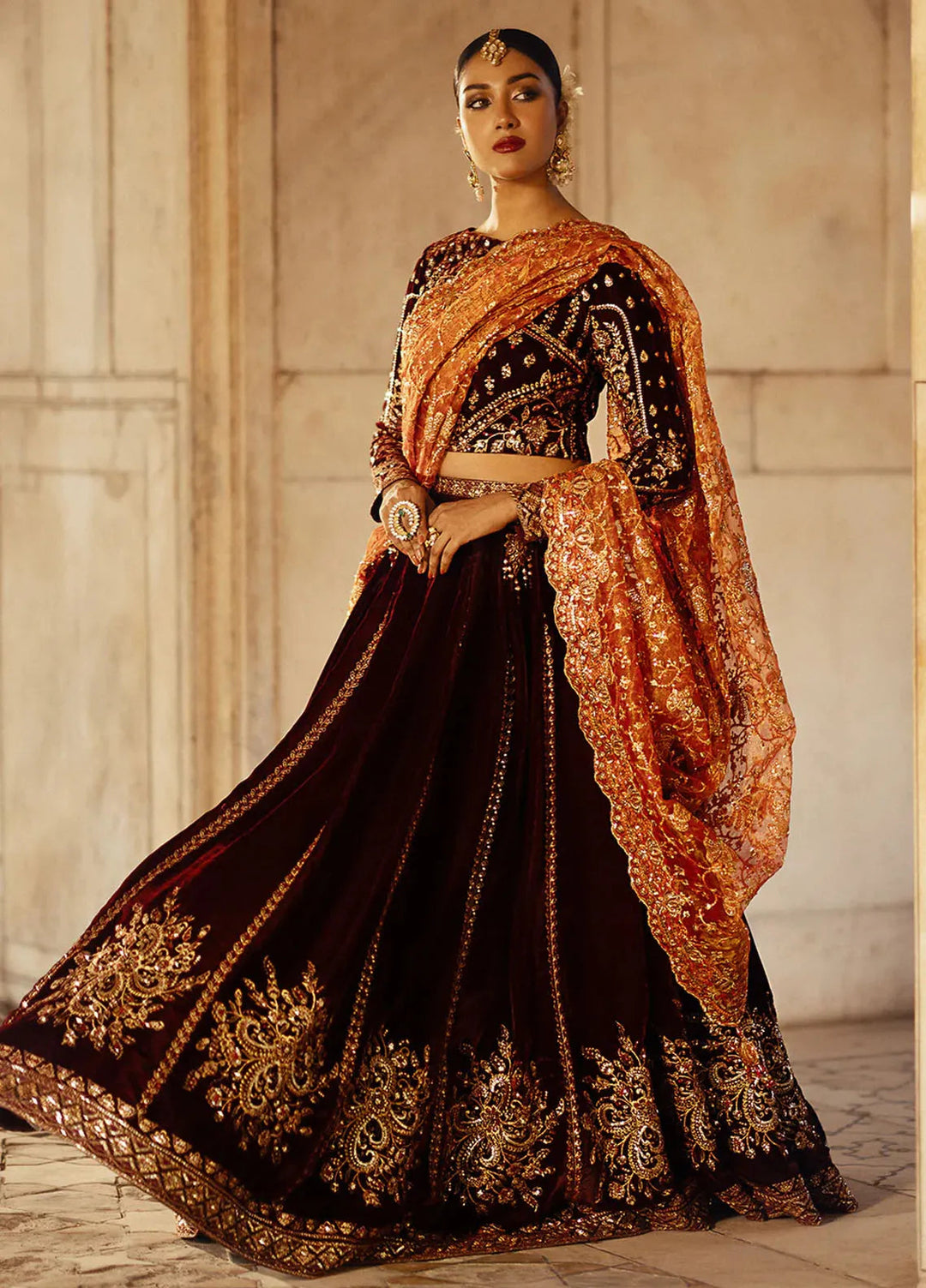 Dastoor by Aik Atelier Embroidered Velvet Suit Unstitched 3 Piece AIK24DV D-06 - Formals Collection