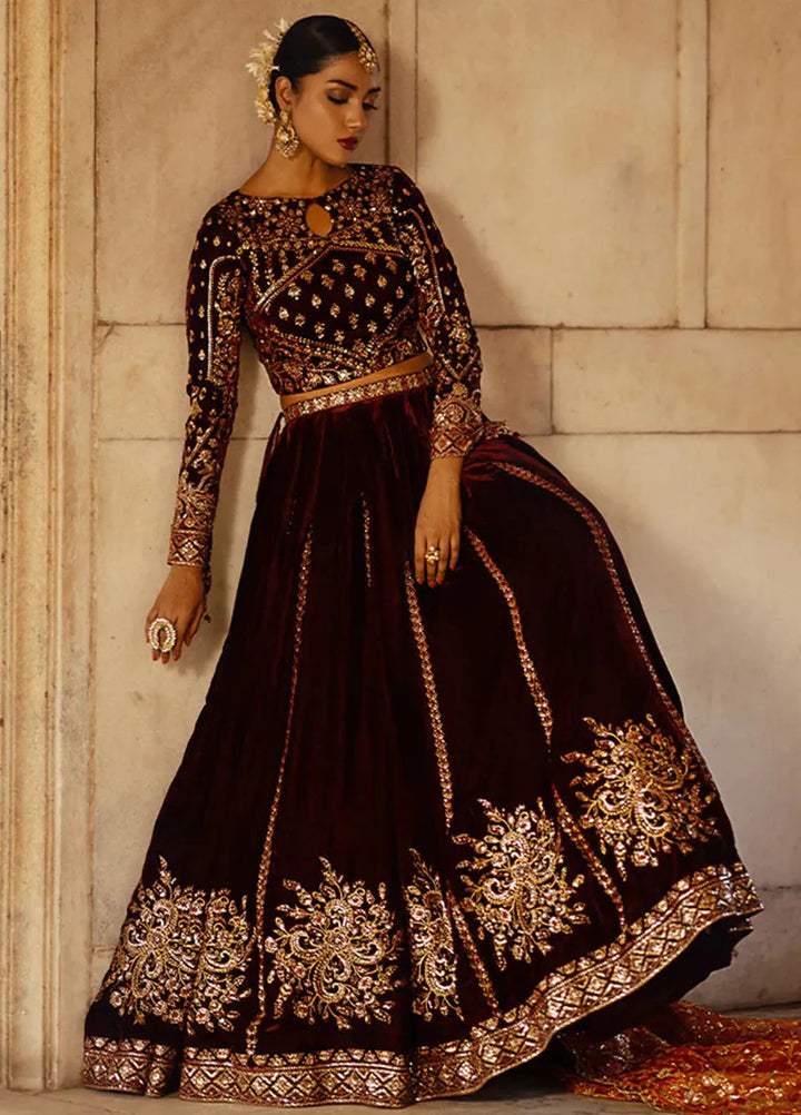 Dastoor by Aik Atelier Embroidered Velvet Suit Unstitched 3 Piece AIK24DV D-06 - Formals Collection