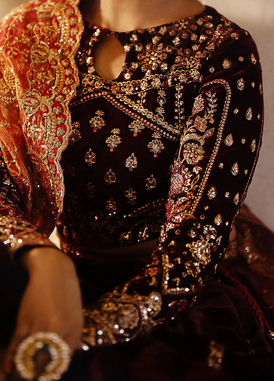 Dastoor by Aik Atelier Embroidered Velvet Suit Unstitched 3 Piece AIK24DV D-06 - Formals Collection