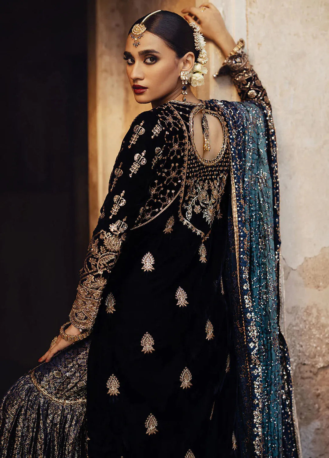 Dastoor by Aik Atelier Embroidered Velvet Suit Unstitched 3 Piece AIK24DV D-07 - Formals Collection